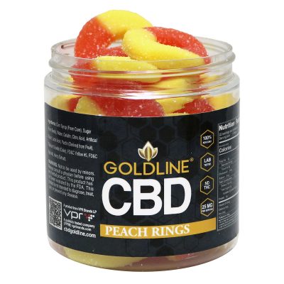 CBD Gummy Rings Peach Flavor 8oz